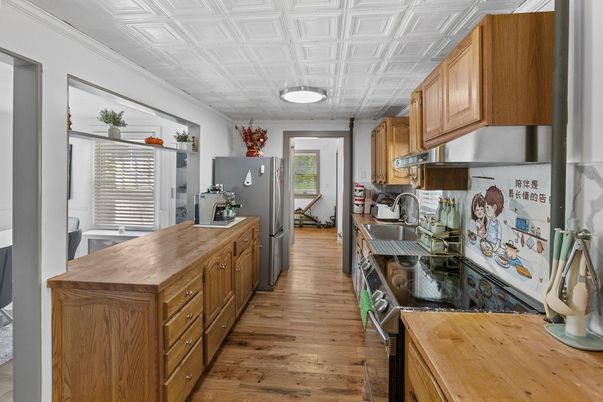 Interior, Kitchen, Wood Texture Flooring