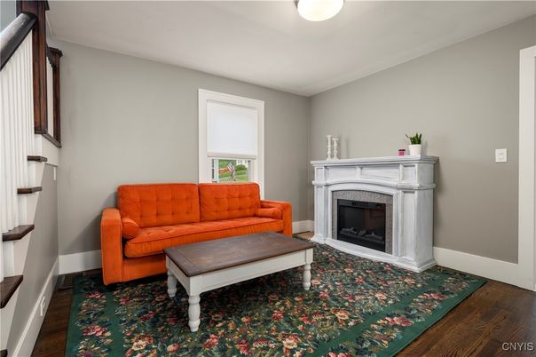 Fireplace, Interior, Wood Texture Flooring