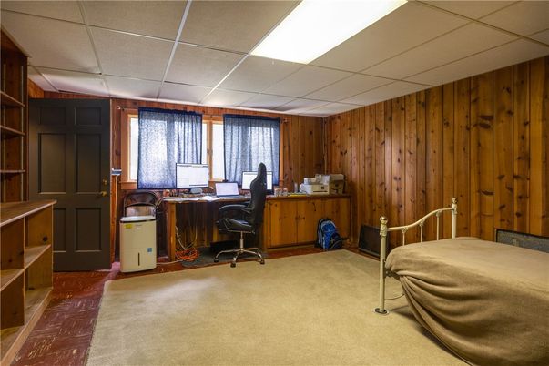 Home Office, Interior, Wooden Walls