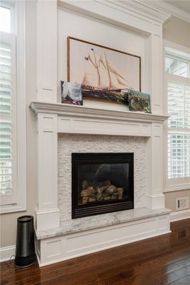 Fireplace, Interior, Wood Texture Flooring