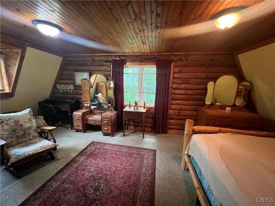Bedroom, Home Office, Interior, Wooden Ceilings, Wooden Walls