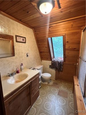 Bathroom, Interior, Wooden Ceilings, Wooden Walls