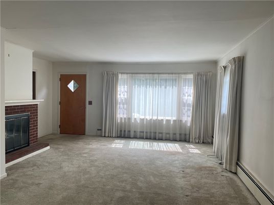 Empty room, Fireplace, Interior