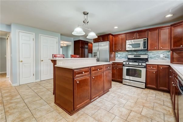 Interior, Kitchen, Pendant Lights, Recessed Lighting, Stainless Steel Appliances
