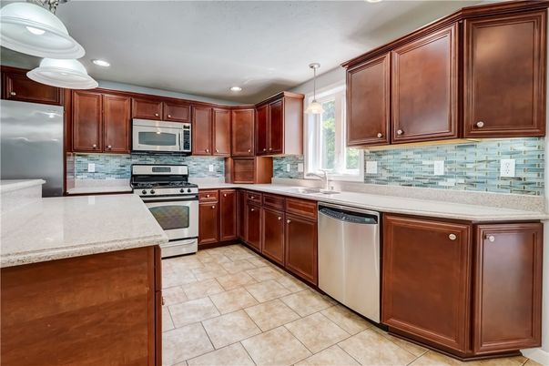 Interior, Kitchen, Pendant Lights, Recessed Lighting, Stainless Steel Appliances