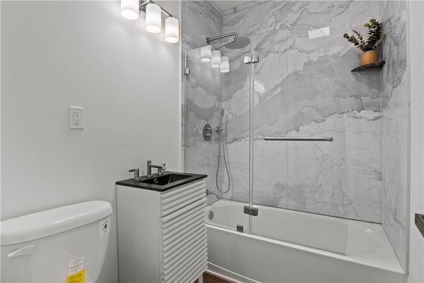 Bathroom, Glass Shower, Interior, Marble Walls