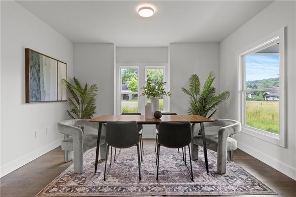 Dining room, Interior, Wood Texture Flooring