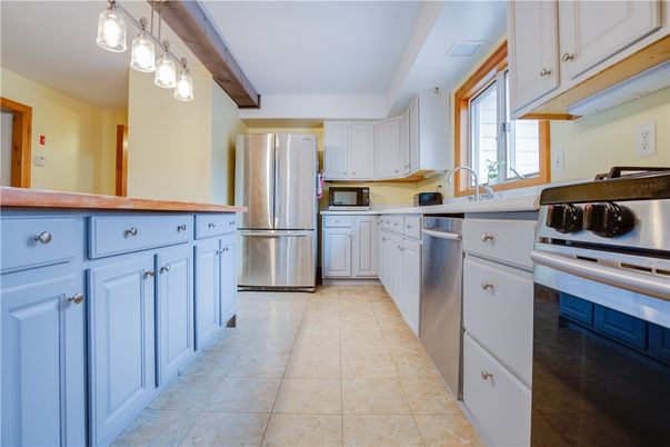 Interior, Kitchen, Stainless Steel Appliances, Wooden Beams
