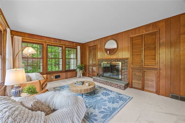 Fireplace, Interior, Living room, Wooden Walls