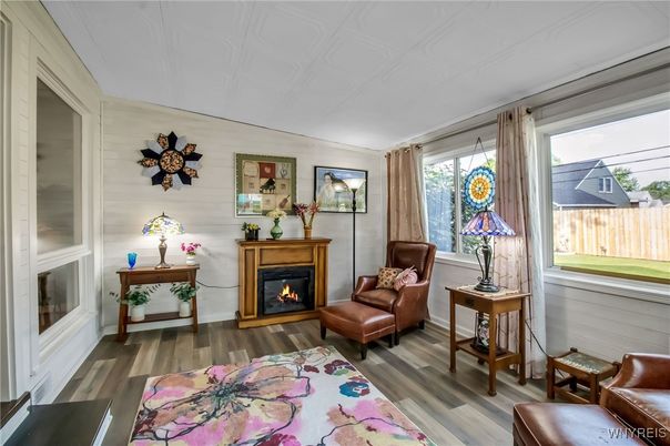 Fireplace, Interior, Wood Texture Flooring