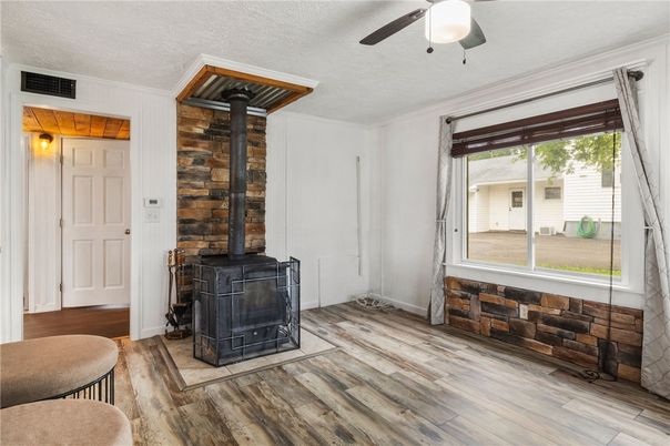 Fireplace, Interior, Wood Texture Flooring, Wooden Walls