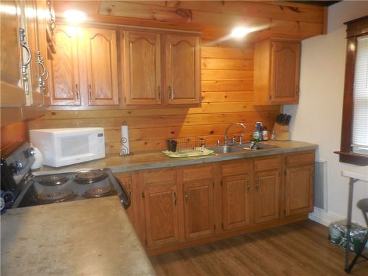 Interior, Kitchen, Wood Texture Flooring, Wooden Walls