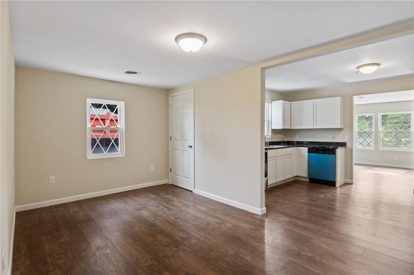 Empty room, Interior, Kitchen, Wood Texture Flooring
