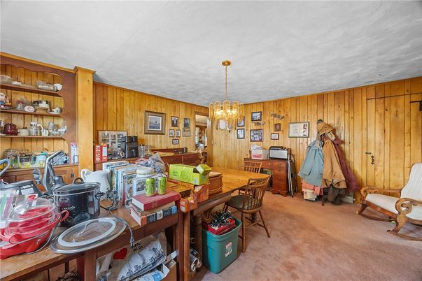 Chandelier, Dining room, Interior, Wooden Walls