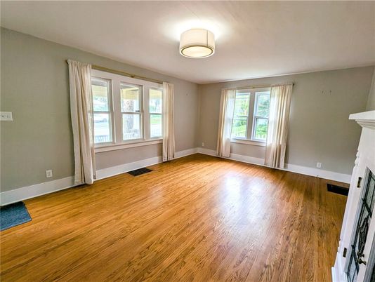Empty room, Fireplace, Interior, Wood Texture Flooring
