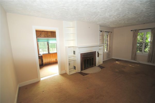 Empty room, Fireplace, Interior