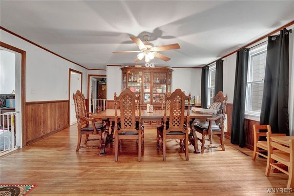Dining room, Interior, Wood Texture Flooring