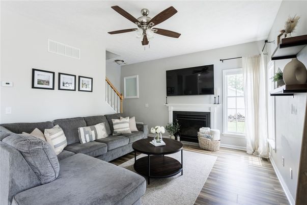 Fireplace, Interior, Living room, Wood Texture Flooring