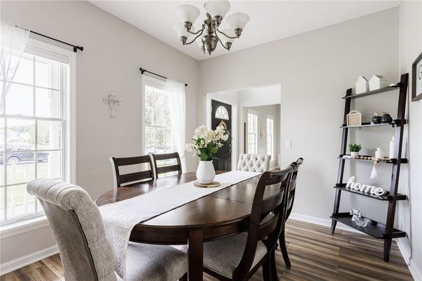 Chandelier, Dining room, Interior, Wood Texture Flooring