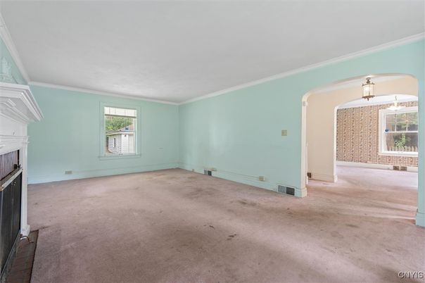 Empty room, Fireplace, Interior