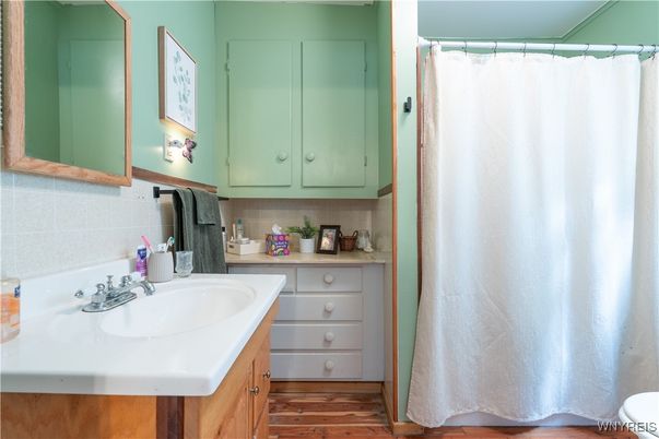 Bathroom, Interior, Wood Texture Flooring