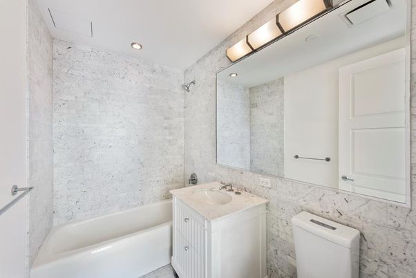 Bathroom, Interior, Marble Walls, Recessed Lighting