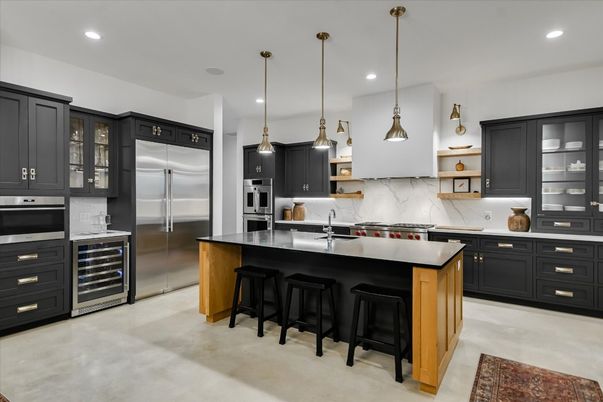 Interior, Kitchen, Pendant Lights, Recessed Lighting, Stainless Steel Appliances