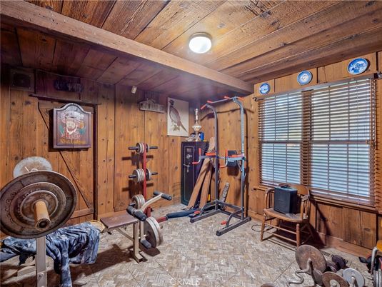 Fitness Equipment, Interior, Wooden Beams, Wooden Ceilings, Wooden Walls