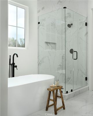 Bathroom, Glass Shower, Interior, Marble, Marble Walls
