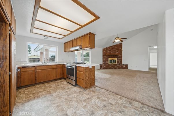 Fireplace, Interior, Kitchen