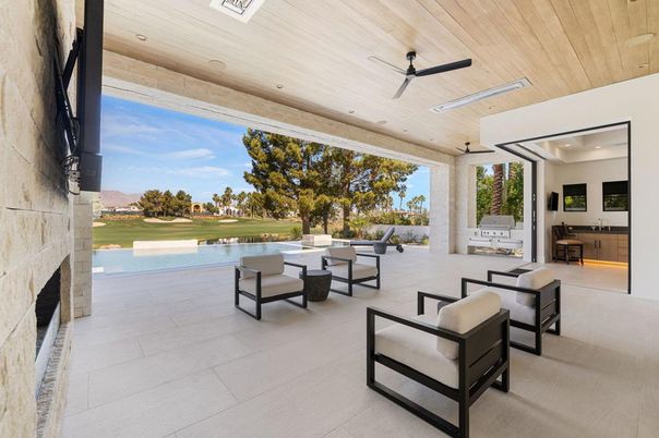 Exterior, Fireplace, Pool