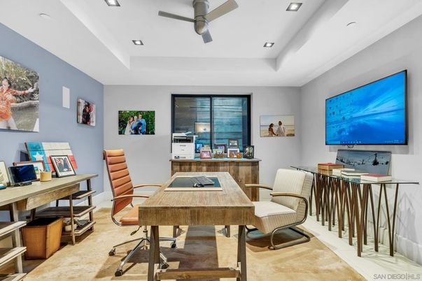 Home Office, Interior, Recessed Lighting