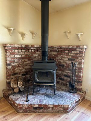 Fireplace, Interior, Stone Walls, Wood Texture Flooring