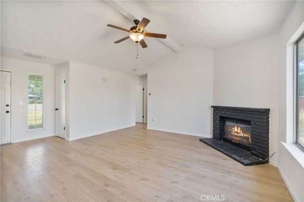 Empty room, Fireplace, Interior, Wood Texture Flooring