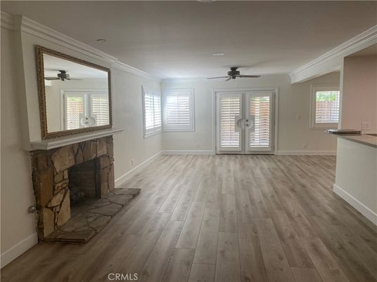 Empty room, Fireplace, Interior, Wood Texture Flooring