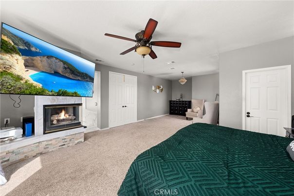 Bedroom, Fireplace, Interior, Recessed Lighting