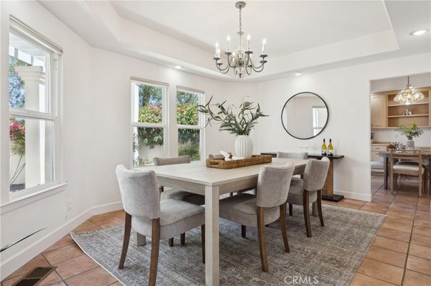 Chandelier, Dining room, Interior, Recessed Lighting