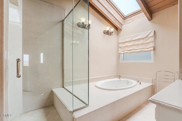 Bathroom, Glass Shower, Interior, Wooden Beams
