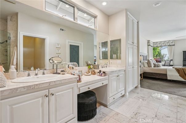 Bathroom, Bedroom, Dual Sink Vanities, Interior, Recessed Lighting