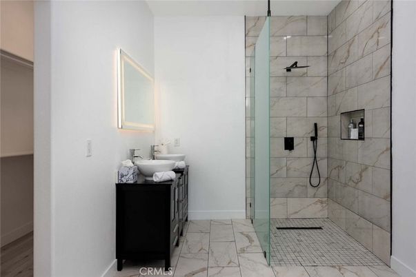 Bathroom, Glass Shower, Interior, Marble, Marble Walls