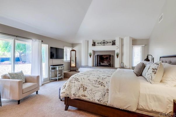 Bedroom, Fireplace, Interior