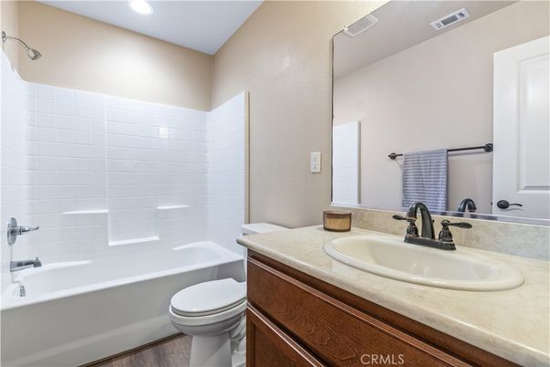 Bathroom, Interior, Recessed Lighting, Wood Texture Flooring