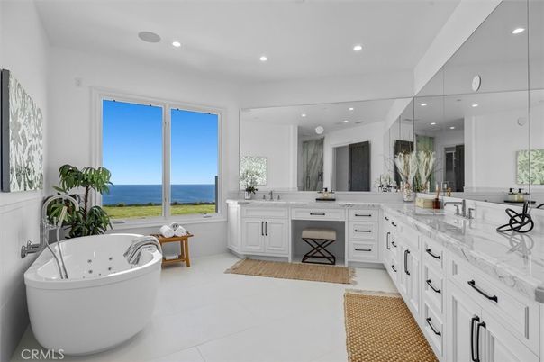 Bathroom, Dual Sink Vanities, Free Standing Baths, Interior, Recessed Lighting, Water