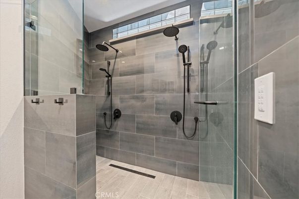Bathroom, Glass Shower, Interior, Wood Texture Flooring