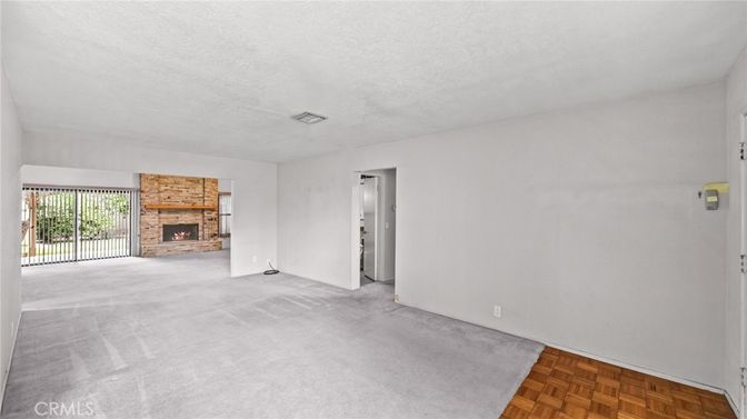 Empty room, Fireplace, Interior, Wood Texture Flooring