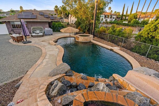 Exterior, Pool, Solar Panels