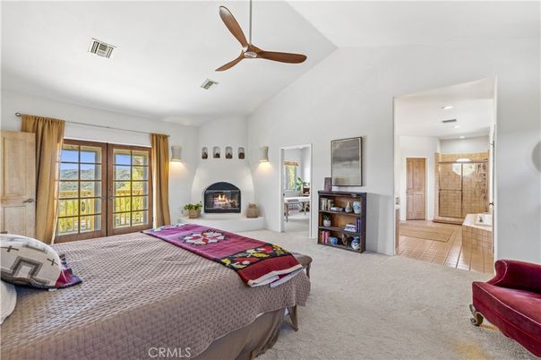 Bedroom, Fireplace, Interior, Recessed Lighting