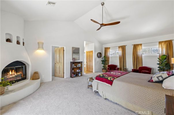 Bedroom, Fireplace, Interior