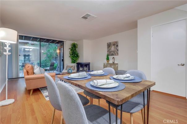 Dining room, Interior, Wood Texture Flooring