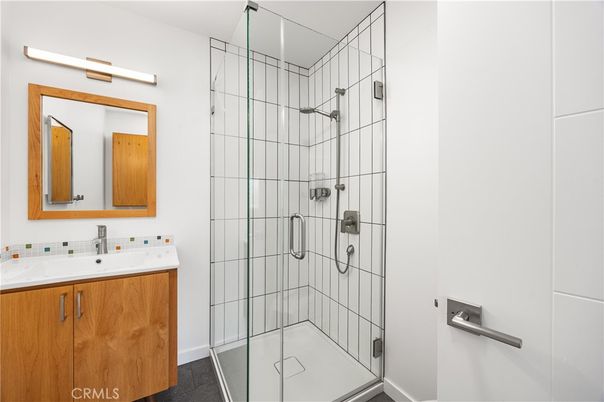 Bathroom, Glass Shower, Interior, Tile Countertops